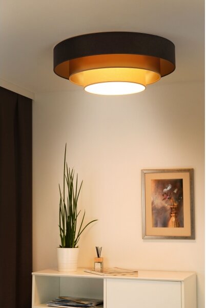 Duolla - Plafoniera LED LUNETA LED/26W/230V diametro 60 cm 4000K marrone/oro