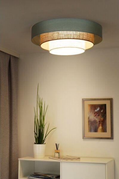 Duolla-Plafoniera LED LUNETA LED/26W/230V diametro 60 cm 4000K turchese/beige