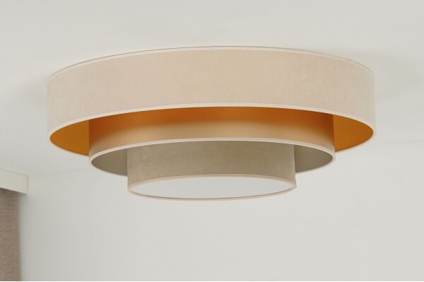 Duolla - Plafoniera LED LUNETA LED/26W/230V diametro 60 cm 4000K color crema/oro