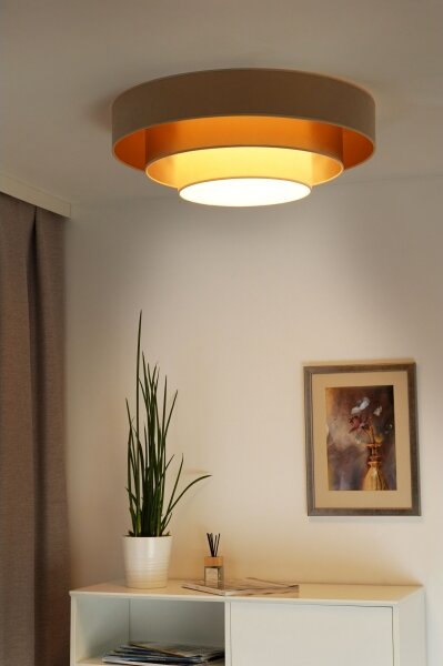 Duolla - Plafoniera LED LUNETA LED/26W/230V diametro 60 cm 4000K beige/oro