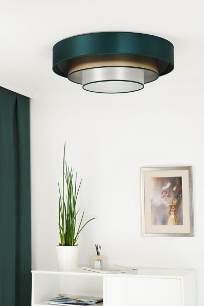 Duolla - Plafoniera LED LUNETA LED/26W/230V diametro 60 cm 4000K verde/oro