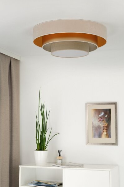 Duolla - Plafoniera LED LUNETA LED/26W/230V diametro 60 cm 4000K color crema/oro