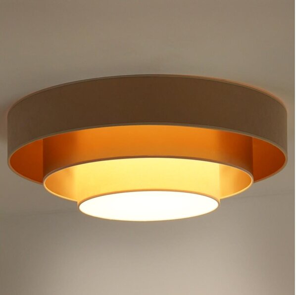 Duolla - Plafoniera LED LUNETA LED/26W/230V diametro 60 cm 4000K beige/oro