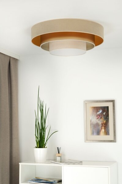 Duolla - Plafoniera LED LUNETA LED/26W/230V diametro 60 cm 4000K beige/oro