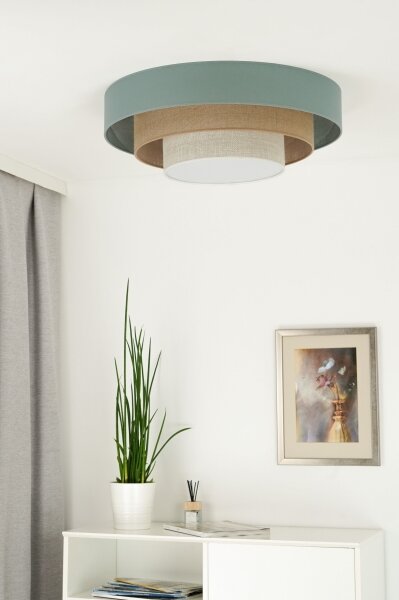 Duolla-Plafoniera LED LUNETA LED/26W/230V diametro 60 cm 4000K turchese/beige