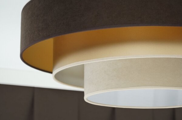 Duolla - Plafoniera LED LUNETA LED/26W/230V diametro 60 cm 4000K marrone/oro
