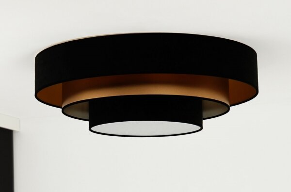 Duolla - Plafoniera LED LUNETA LED/26W/230V diametro 60 cm 4000K nero/oro