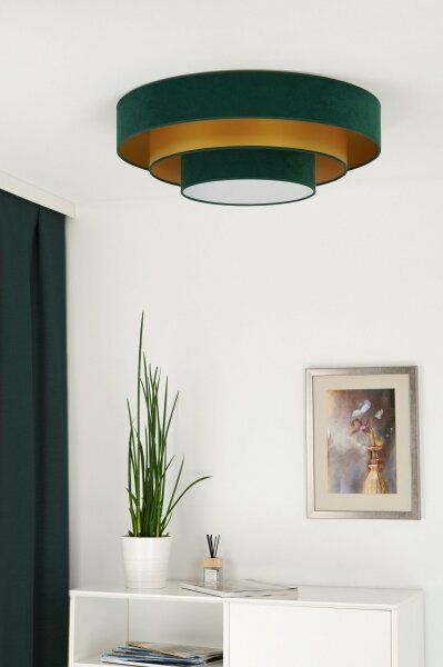 Duolla - Plafoniera LED LUNETA LED/26W/230V diametro 60 cm 4000K verde/oro