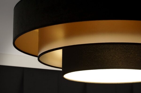 Duolla - Plafoniera LED LUNETA LED/26W/230V diametro 60 cm 4000K nero/oro
