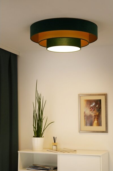 Duolla - Plafoniera LED LUNETA LED/26W/230V diametro 60 cm 4000K verde/oro