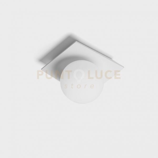 Cicladi lampada da soffitto 1 luce in gesso bianca attacco gx53 21x