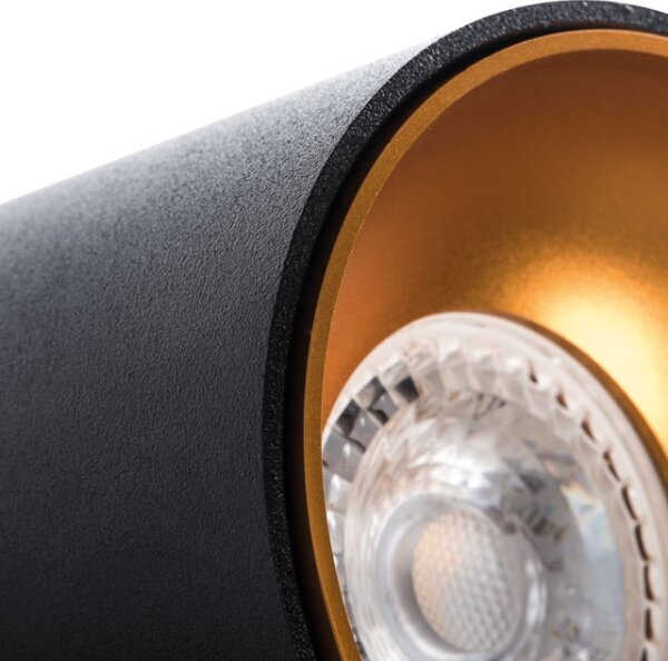 Kanlux 27571 - Faretto RITI 1xGU10/10W/230V nero/oro