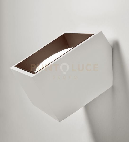 Nasso applique da parete 1 luce quadrata bronzo attacco gx53 120x120mm
