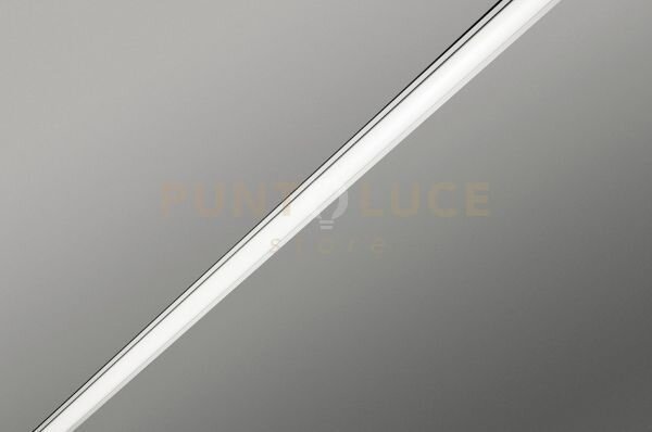 Ipso profilo gesso e alluminio bianco con copertura opalina l.200cm