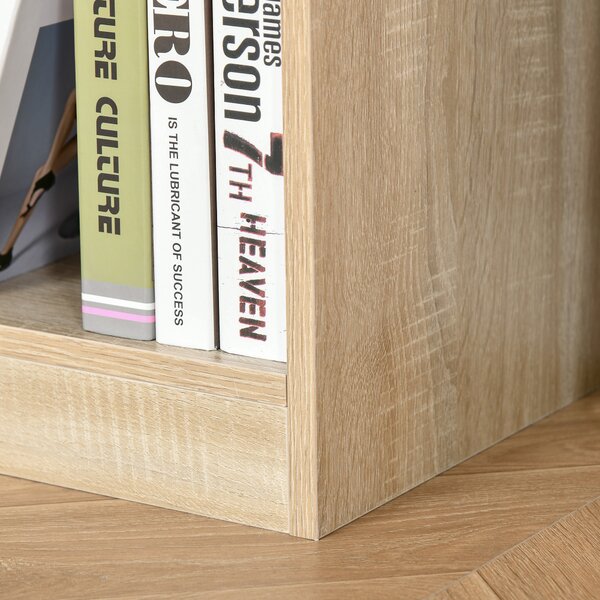 HOMCOM Scaffale Libreria Standregal, 8 scomparti, 97,5 x 30 x 100 cm, Quercia
