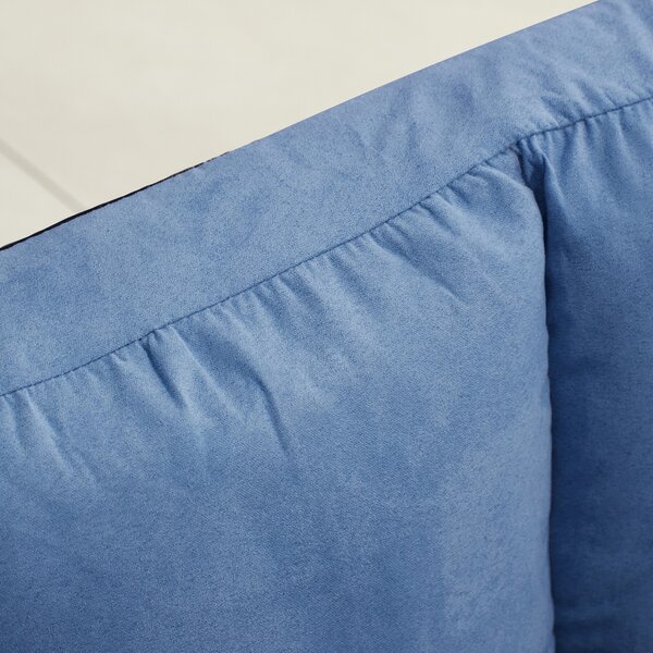 HOMCOM Divano Letto da Pavimento, pieghevole, schienale regolabile, 102 cm x 73 cm x 60 cm , Blu