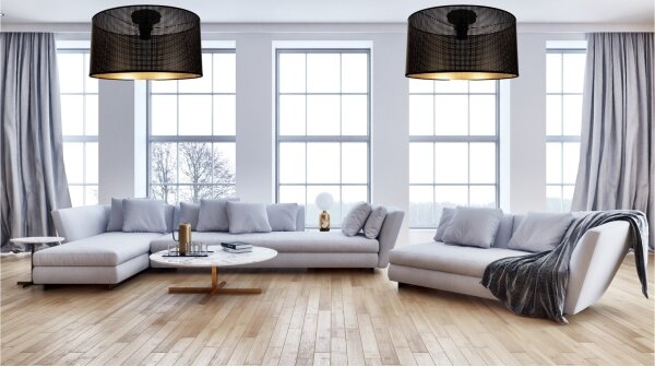 Plafoniera ALDO 1xE27/60W/230V diametro 40 cm nero
