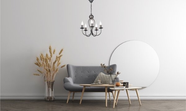 Lampadario a sospensione con catena ARTHUR 5xE14/40W/230V