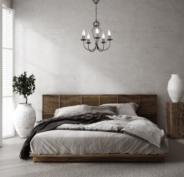 Lampadario a sospensione con catena ARTHUR 5xE14/40W/230V