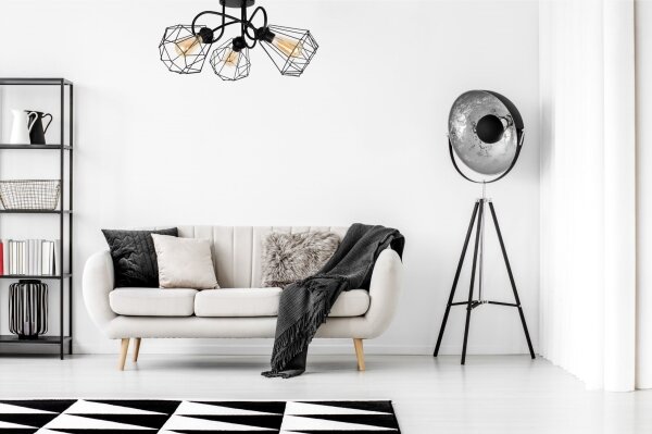 Lampadario a plafone DIAMENT 3xE27/60W/230V