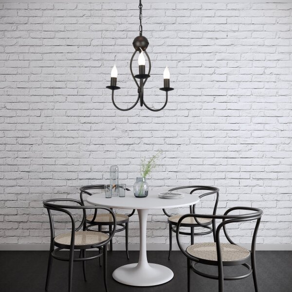 Lampadario a sospensione con catena ARTHUR 3xE14/40W/230V