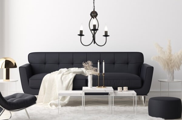 Lampadario a sospensione con catena ARTHUR 3xE14/40W/230V