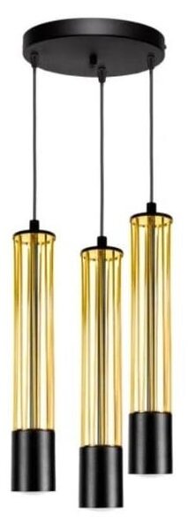 Lampadario a sospensione con filo PRESCOT 3xGU10/40W/230V oro