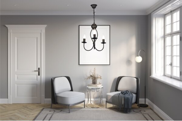 Lampadario a sospensione con catena ARTHUR 3xE14/40W/230V