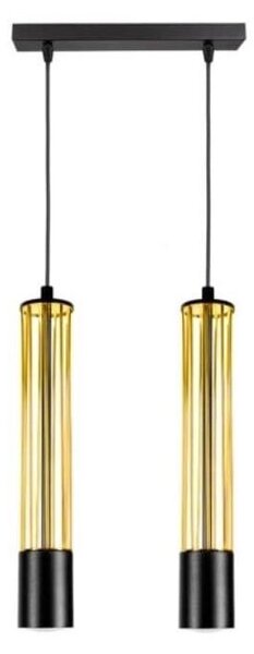 Lampadario a sospensione con filo PRESCOT 2xGU10/40W/230V oro