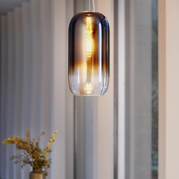 Lampada a sospensione Artemide, Gople Mini, dimmerabile, Blu, Soggiorno, Vetro, Design