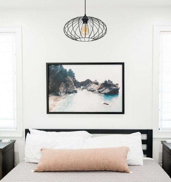 Lampadario a sospensione con filo CORRINI 1xE27/60W/230V diametro 34 cm nero/limpido