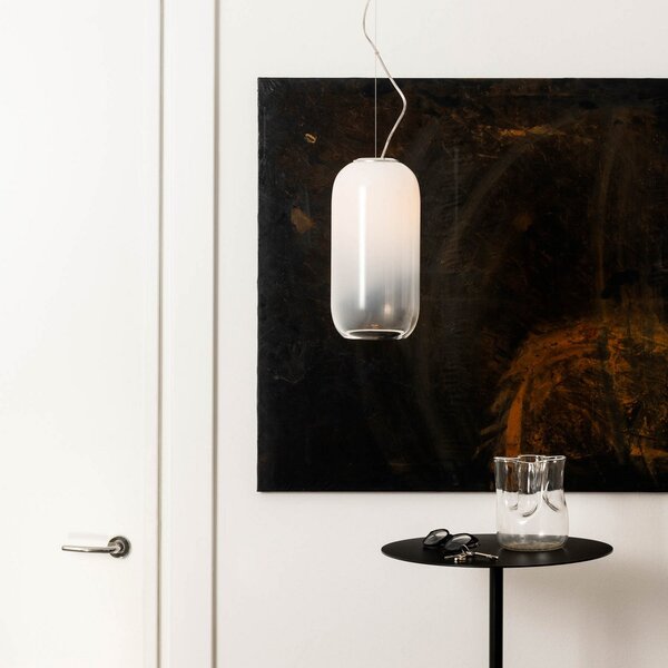 Lampada a sospensione Artemide, Gople, dimmerabile, Bianco, Soggiorno, Vetro, Design
