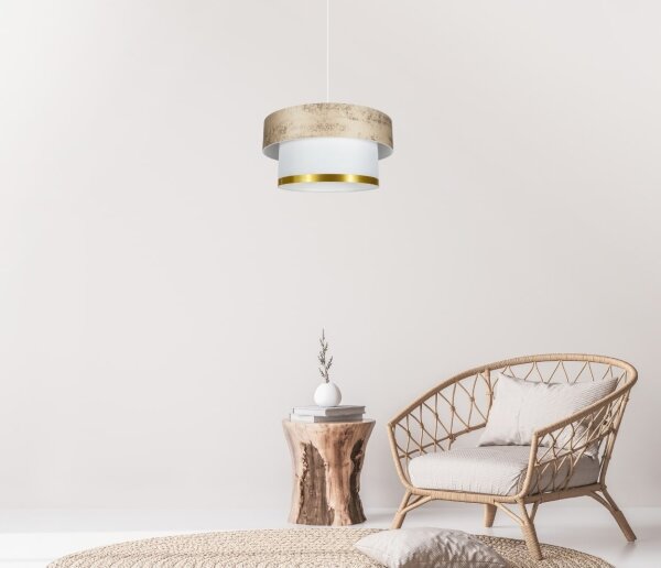 Lampadario a sospensione con filo RESSA 1xE27/60W/230V oro