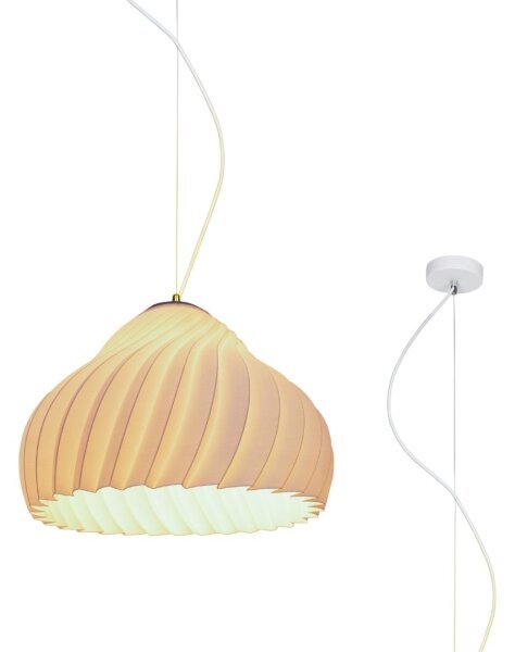 Lampadario a sospensione con filo SILVO 1xE27/60W/230V diametro 38 cm bianco