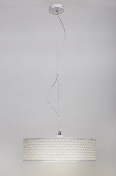 Lampadario a sospensione con filo GARDA 1xE27/60W/230V diametro 40 cm bianco