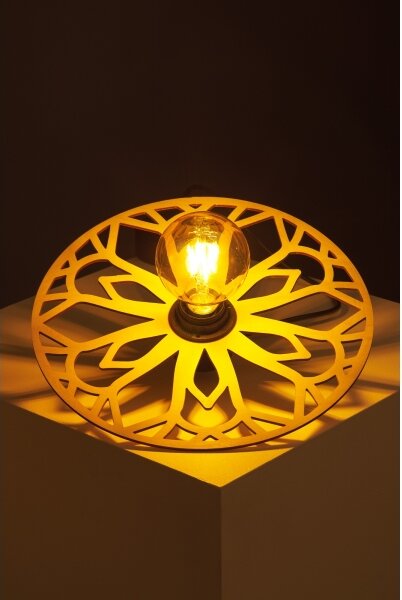 Lampadario a sospensione con filo FALCO 1xE27/60W/230V diametro 30 cm beige