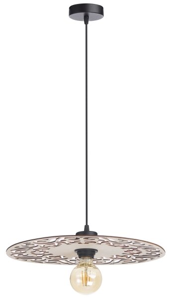 Lampadario a sospensione con filo FALCO 1xE27/60W/230V diametro 40 cm beige