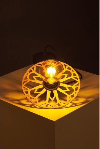 Lampadario a sospensione con filo FALCO 1xE27/60W/230V diametro 20 cm beige