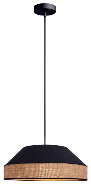 Lampadario a sospensione con filo MANISO 1xE27/60W/230V diametro 45 cm nero/beige