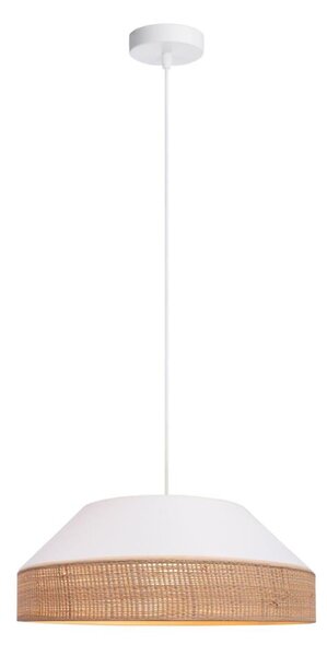 Lampadario a sospensione con filo MANISO 1xE27/60W/230V diametro 45 cm bianco/beige