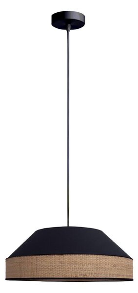 Lampadario a sospensione con filo MANISO 1xE27/60W/230V diametro 45 cm nero/beige