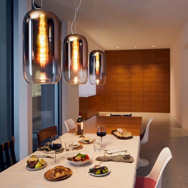 Lampada a sospensione Artemide, Gople Mini, dimmerabile, Rame, Soggiorno, Vetro, Design