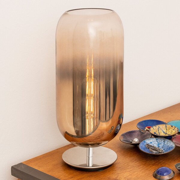 Lampade da tavolo Artemide, Gople, Bronzo / Ottone anticato, Soggiorno, Vetro, Design