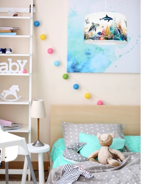 Lampadario per bambini OCEAN 1xE27/60W/230V