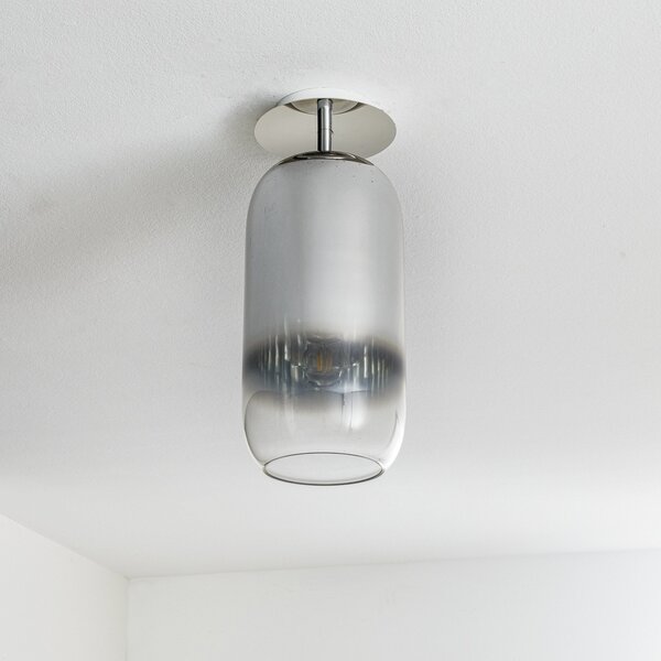 Plafoniera Artemide, Gople, dimmerabile, Metallizzato, Soggiorno, Vetro, Design
