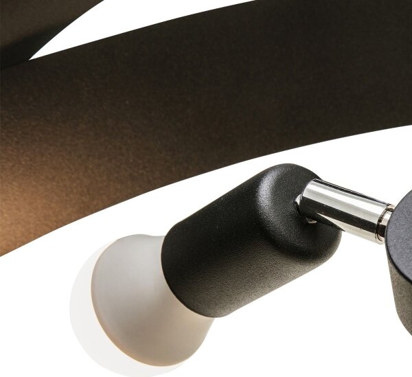 Zuma Line 1116 - Lampadario a sospensione con supporto rigido TORNADO 3xE27/40W/230V nero