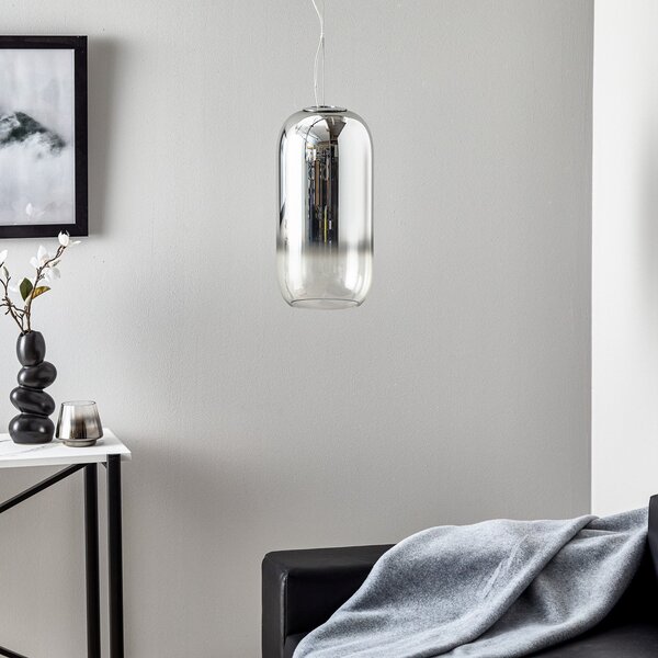 Lampada a sospensione Artemide, Gople, dimmerabile, Grigio, Soggiorno, Vetro, Design