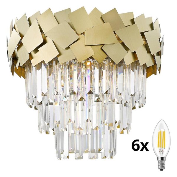 Brilagi - Plafoniera a LED in cristallo MIRAGE 6xE14/40W/230V