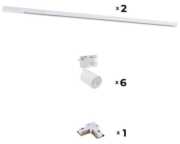 Zuma Line 3042 - Faretto per sistema a binario REFLEKTOR 6xGU10/10W/230V