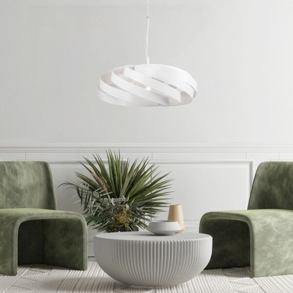 Zuma Line 1134 - Lampadario a sospensione con filo VENTO 4xE27/40W/230V bianco